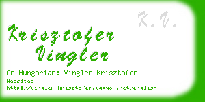 krisztofer vingler business card